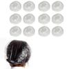 30Pcs Disposable Clear Shower Cap Women Men Plastic Hat Bath Caps for Spa Hair Salon Clear Hotel Shower Bathing Caps, Hair Salon clear hat view 2