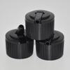 100pcs/lot 28/410 Black Daily chemical bottle Caps,Turret Shape plastic Bottle caps,28mm Cover use to Cosmetic Bottle view 2