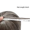 LYRICAL HAIR Toupee for Men Hair System Replacement Injected Poly Skin Mens Hairpiece Durable PU Wig for Men 7"X9" #750 Very Light Brown+50% Gray-110% Light to Medium Density view 4