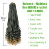 Goddess Box Braids Crochet Hair for Black Women 24 Inch Crochet Braids with Curly Ends Pre Looped 8 Packs Bohemian Style Goddess Box Braid Hair Extensions (Natural Black/Honey Blonde, 24 Inch T27) view 2