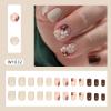 Fall Press on Nails Short Square Fake Nails Fall Nails with Cute Flower Design Gradient Stick on Nail Acrylic Press on Nails Artificial Acrylic Nail False Nails for Women Girls Manicure Kit 24Pcs view 4