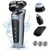 BJFSEAFN 4 in 1 Electric Shaver for Men, Electric Razor for Men, Waterproof Electric Shaver for Men, Beard Trimmer Nose Hair Trimmer Face Brush Cordless USB Rechargeable Wet Dry view 1
