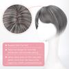 Civrie Short Bob Hair Topper for Women with Bangs Side Part 10 inch Synthetic Hair Toppers for Women Thinning Hair Wig Toppers (Grey Mixed) view 2