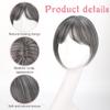 Civrie Short Bob Hair Topper for Women with Bangs Side Part 10 inch Synthetic Hair Toppers for Women Thinning Hair Wig Toppers (Grey Mixed) view 4