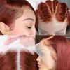 13x4 Lace Front Wigs Human Hair Brown,Reddish Brown hd Lace Front Bob Wigs for Black Women,10Inch Glueless Wigs Per-Plucked with Baby Hair Straight Short Wig Auburn Brown Lace Frontal Wig180% Density view 2