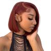 13x4 Lace Front Wigs Human Hair Brown,Reddish Brown hd Lace Front Bob Wigs for Black Women,10Inch Glueless Wigs Per-Plucked with Baby Hair Straight Short Wig Auburn Brown Lace Frontal Wig180% Density view 4