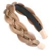 VOPPIS Wide Braided Headband with Teeth Synthetic Hair Plaited Headband Fishtail Braided Hair Band Hairpiece for Girls Women Beauty Accessory (Caramel Blonde, Wide) view 1