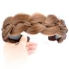 VOPPIS Wide Braided Headband with Teeth Synthetic Hair Plaited Headband Fishtail Braided Hair Band Hairpiece for Girls Women Beauty Accessory (Medium Brown, Wide) view 4