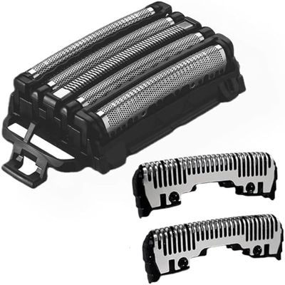 Replacement Outer Foil+Inner Blade for Panasonic ES-LV65-S ARC5 Electric Razor for Men with Pop-up Trimmer Wet Dry 5-Blade Electric Razor Shaver Intelligent Shave Sensor Multi-Flex Pivoting Head