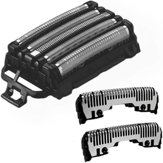 Replacement Outer Foil+Inner Blade for Panasonic ES-LV65-S ARC5 Electric Razor for Men with Pop-up Trimmer Wet Dry 5-Blade Electric Razor Shaver Intelligent Shave Sensor Multi-Flex Pivoting Head