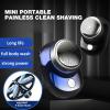 Pocket Size Shaver, Portable Precision Shaver, Compact Travel, Lightweight Travel, Pocket Size Portable Shaver, Travel Sized Electric Shaver, Head Shaver for Dad and Boyfriend(Blue) view 3
