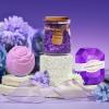 Birthday Gifts for Women, Valentines Day Gifts for Her, Wife, Girlfriend, Coworker, Grandma, Bestie, Romantic Purple Self Care Spa Relaxation Baskets Gift Set Idea for Her Anniversary view 4