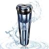 Cordless Shaver - Waterproof Electric Shaving Razors, Portable Precision Shaver, Compact Electric Shaver Rotary Electric Shaver, Pocket Size Electric Trimmer for Men Home Travel(Blue) view 1