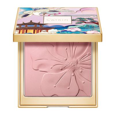 CATKIN Cheek Powder Blush Baked Pink Makeup Blusher Creamy Light Weight Natural Finish 10g (C06 Misty Rain)