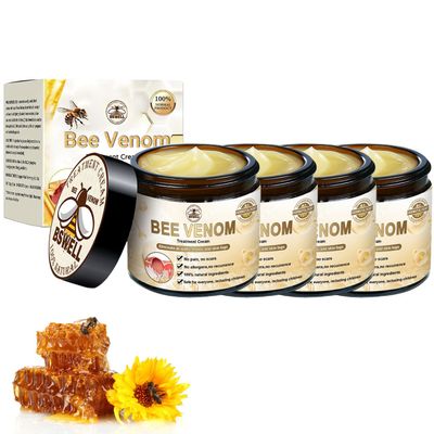 Bee Venom Skin Treatment Cream, 2024 New Bee Venom Cream, Bee Venom Repair Cream, for All Skin Types (4 Bottle)