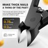BEZOX Thick Toe Nail Clippers - Comfortable Rebound Thick Spring Toenails Clipper for Thick Nails for Seniors, Precision Fingernail Clippers for Men and Women - Black view 2