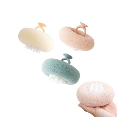 2024 New 2-in-1 Sunflower Bath Ball, Upgrade Super Soft Sunflower Suction Cup Bath Ball, Exfoliating Bath Sponge Cleaning Brush with Suction Cup Shower Sponges for Women Men