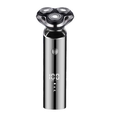 Electric Shaver, USB Rechargeable Men with Anti-Slip Grip, Dry Wet Rotary Beard Trimmer, Cordless Public Hair Trimmer, Waterproof Traveling Electric for Men Dad Husband Travel