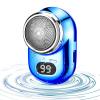 Electric Shaver, Portable Electric Shaver, Rechargeable Waterproof Travel, Small Electric, Hassle Rotatory Shaver, Shaver Trimmer for Men's Traveling(Blue) view 3