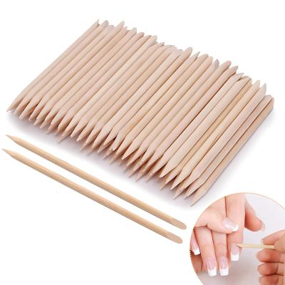 200pcs 4.5 inches (11.4 cm) Orange Wood Nail Sticks Double Sided Multi Functional Cuticle Pusher Manicure Pedicure for Manicure cuticle orange sticks for nails cuticle pusher cuticle pusher