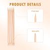 400 Pcs Orange Wood Nail Sticks, Double-Sided Wooden Cuticle Pusher Sticks for Manicure & Pedicure, Natural Orangewood Sticks for Nails, Essential Nail Care Tools for Home & Professional Use view 2