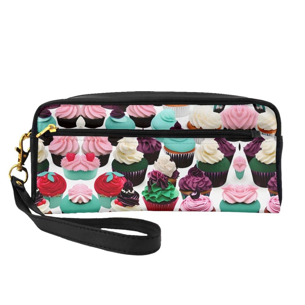 SDEGTHO Delicious Cupcakes Women Travel Makeup Pouch Makeup Bag For Purse Portable Toiletry Bag Accessories Organizer