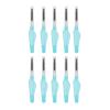 10Pcs Eyebrow Brush Eyelash Comb, 2 in 1 Eyebrow Eyelash Shaper, Double Head Eyebrow Brush Eyelash Makeup Grooming Tool, with Lid Foldable for Separating Lashes, Grooming Brows (Blue) view 1