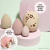 AOA Travel Silicone Makeup Tool Cover Set, Nude view 3