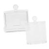 WOONEKY 2pcs Acrylic Organizer Holder Storage Box Lid for Cotton Pads Makeup Storage Box view 1