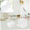 WOONEKY 2pcs Acrylic Organizer Holder Storage Box Lid for Cotton Pads Makeup Storage Box view 2