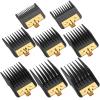 8PACK Premium Metal Clipper Guards Compatible with BaByliss Barberology FX825, FX870, FX880, and FX673, Trimmer Replacement Guards for Babyliss Clippers, Black view 1