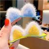 Children's cute cat ears barrettes plush stereo ears a pair of hairclips hair accessories little girl super cute BB hairpin hair ornaments view 4