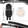 4PCS Silk Bonnet for Sleeping - Long Hair Satin Bonnets for Black Women Men,Hair Wrap Cap for Curly Hair,Elastic Wide Band Hair Bonnet Shower Cap with 2 Pcs Satin Scrunchies view 3