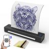 LifeBasis Wireless Tattoo Stencil Printer for Transfer Paper  Portable Thermal Tattoo Printer Rechargeable, Fast A4 Printing, Compatible with iOS/Android/Windows, 30 Sheets & 300 Designs Included view 1