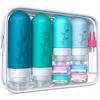 18 Pack Travel Bottles for Toiletries - TSA Approved Silicone Containers, Leak Proof Refillable Liquids Shampoo & Conditioner Essentials view 1