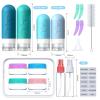 18 Pack Travel Bottles for Toiletries - TSA Approved Silicone Containers, Leak Proof Refillable Liquids Shampoo & Conditioner Essentials view 2