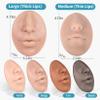 Vnmcry Silicone Piercing Nose Model with Mouth Flexible Fake Nose for Makeup Practice Jewelry Display Piercing Body Part (Beige, M-Thin Lip) view 3