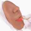 Vnmcry Silicone Piercing Nose Model with Mouth Flexible Fake Nose for Makeup Practice Jewelry Display Piercing Body Part (Beige, M-Thin Lip) view 4