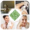 2 in 1 Bath Loofah Sponge and Washcloth, Bath Ball Towel Loofah with Drawstring, Shower Sponge for Travel (Green) view 3