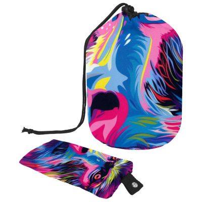 Barrel Drawstring Makeup Bag Large Cosmetic Bag Make up Bags Portable Toiletry Bag Organizer for Travel Toiletries Accessories - Colorful Monkey