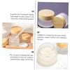 10pcs Boxes Cream Bottle Round Cosmetic Makeup Sample Bottles Storage Container Containers for Lotion Body Lotions Glass with Lid White Small Container Wood Grain Travel Glass and/889 view 2