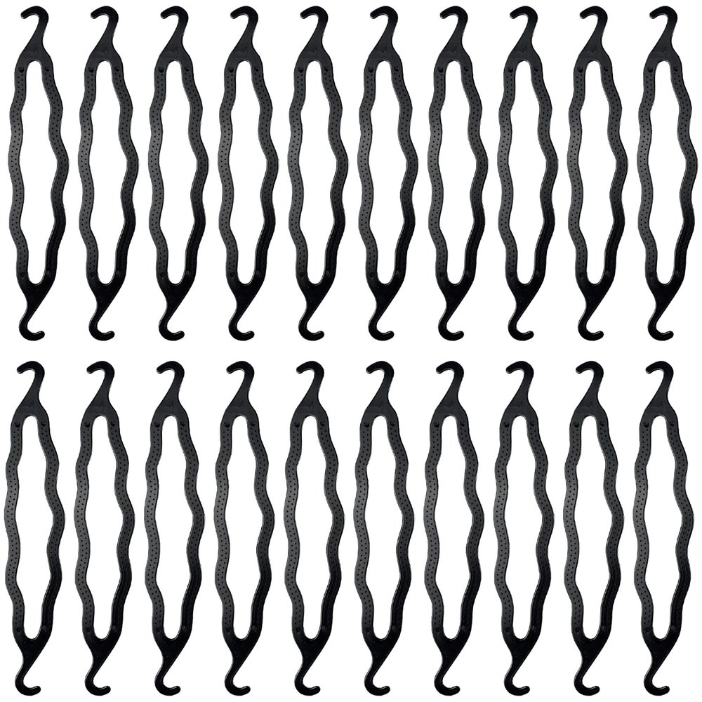 20 Pcs Plastic Hair Bun Maker, Durable Twist Shaper Hair Donuts for DIY Styling, Lightweight and Reusable Holders for All Ages