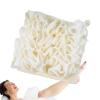 2 in 1 Bath Loofah Sponge and Washcloth, Bath Ball Towel Loofah with Drawstring, Shower Sponge for Travel (Beige) view 3