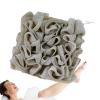 2 in 1 Bath Loofah Sponge and Washcloth, Bath Ball Towel Loofah with Drawstring, Shower Sponge for Travel (Khaki) view 3