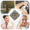 2 in 1 Bath Loofah Sponge and Washcloth, Bath Ball Towel Loofah with Drawstring, Shower Sponge for Travel (Khaki) view 4