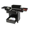 BRICZUNA Rolling Makeup Train Case Aluminum Alloy Rectangular 44.09lbs with 4 Wheels for Hair Stylists, Pet Groomers, Makeup Artists(Black) view 2