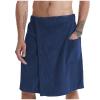 Cambkatl Mens Adjustable Bath Towel Wrap - Wearable Towel Skirt with Pocket for Gym Shower Sauna Spa & Beach Cover Ups