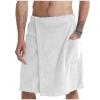 Cambkatl Mens Adjustable Bath Towel Wrap - Wearable Towel Skirt with Pocket for Gym Shower Sauna Spa & Beach Cover Ups