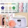 KOTAMU Waxing Kit for Women & Men, Wax Warmer for Hair Removal, Digital Wax Kit with SiliconePotIdeal for Face Eyebrow Arm Legs Armpit &Sensitive Skin, Purple Waxing Machine With 44 Accessories view 1