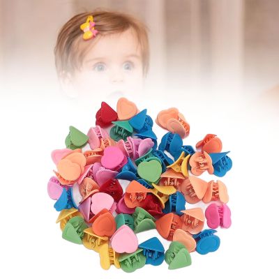100pcs Mini Heart Claw Clips, Cute Hair Decoration Accessories for Girls, Children Colorful Hair Clamps, Small Hair Claw Pins with 100pcs Mini Heart Claw Clips,